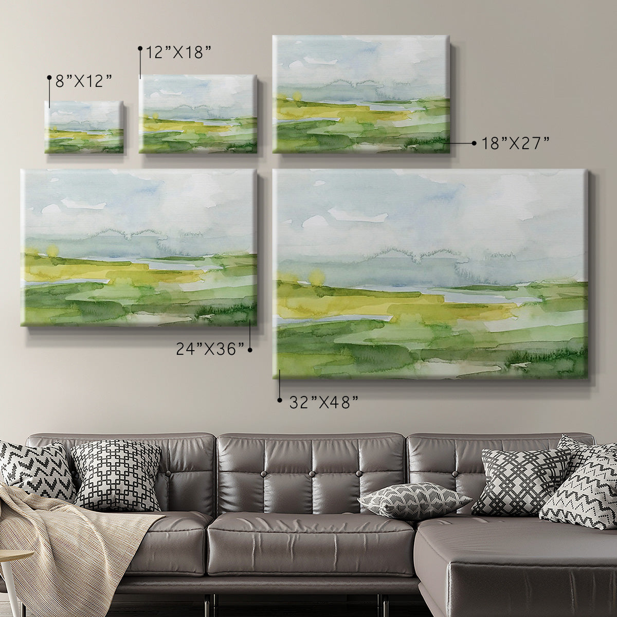 Watery Lowlands II Premium Gallery Wrapped Canvas - Ready to Hang