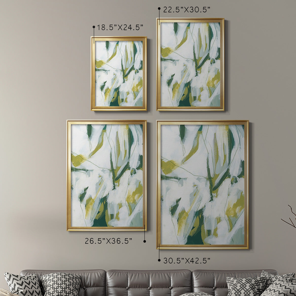 Emerald Ice I - Modern Framed Canvas Print