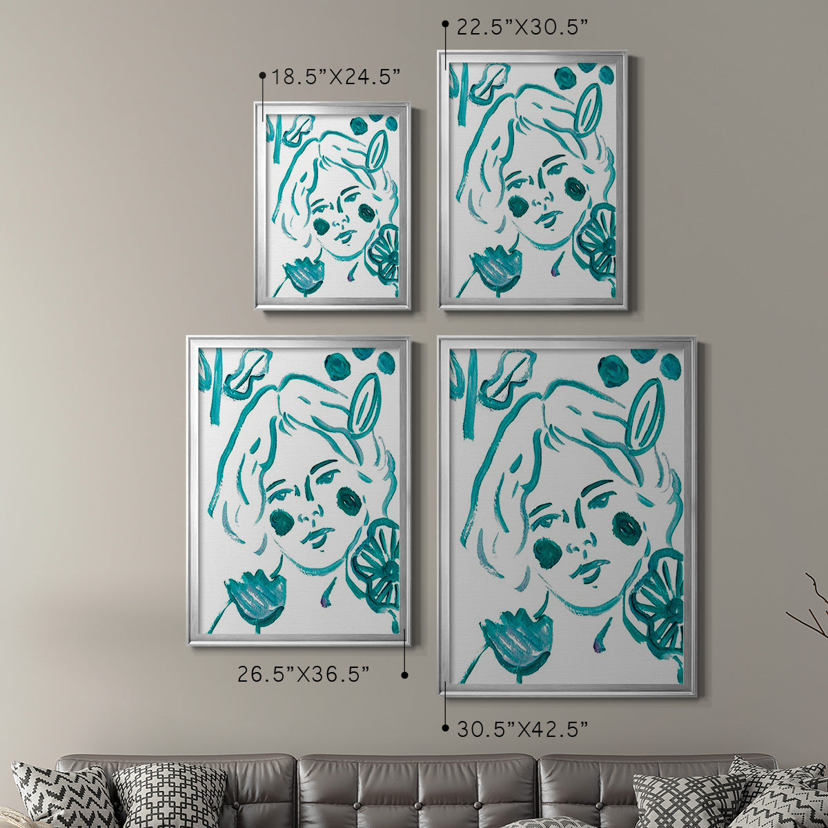 Budding Flower III - Modern Framed Canvas Print