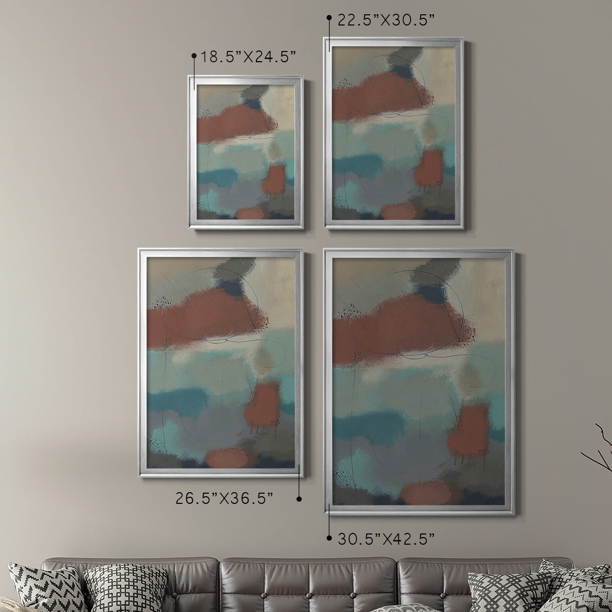 Floating By II - Modern Framed Canvas Print