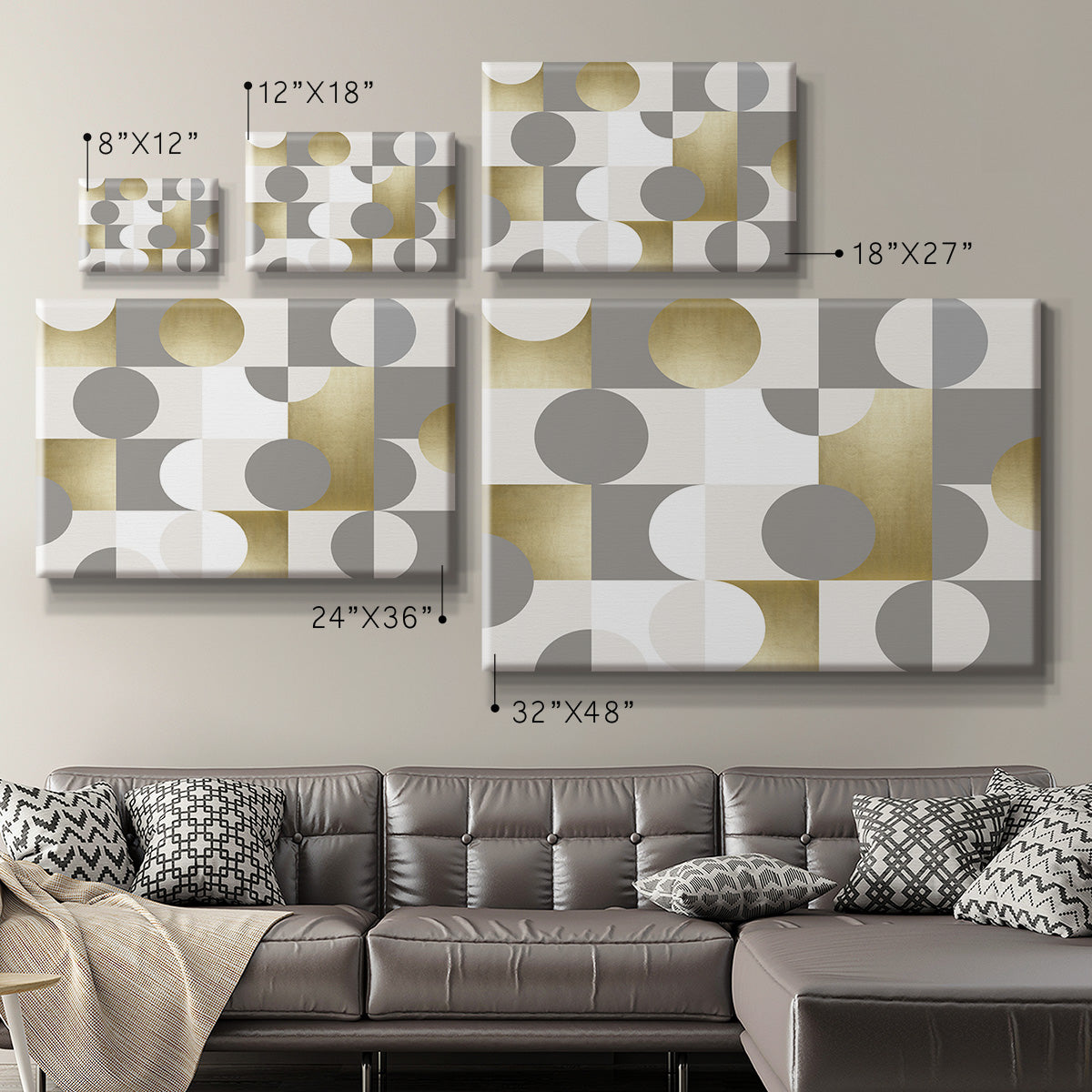 Modern Gold Reflections - Canvas Art Print