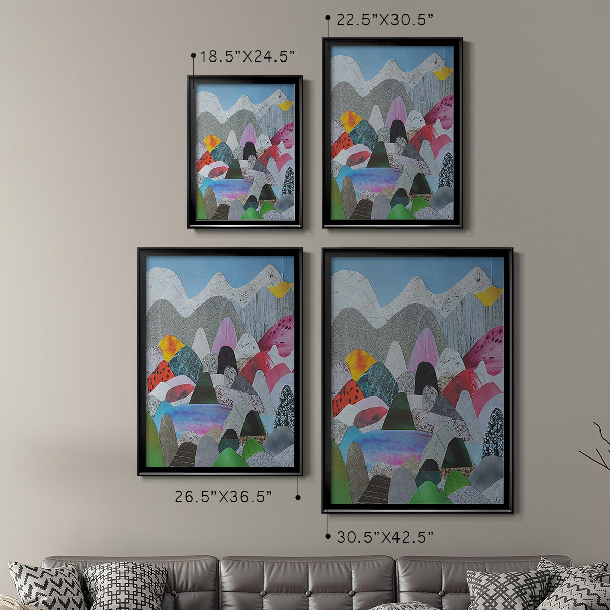 Utah Mountains - Modern Framed Canvas Print