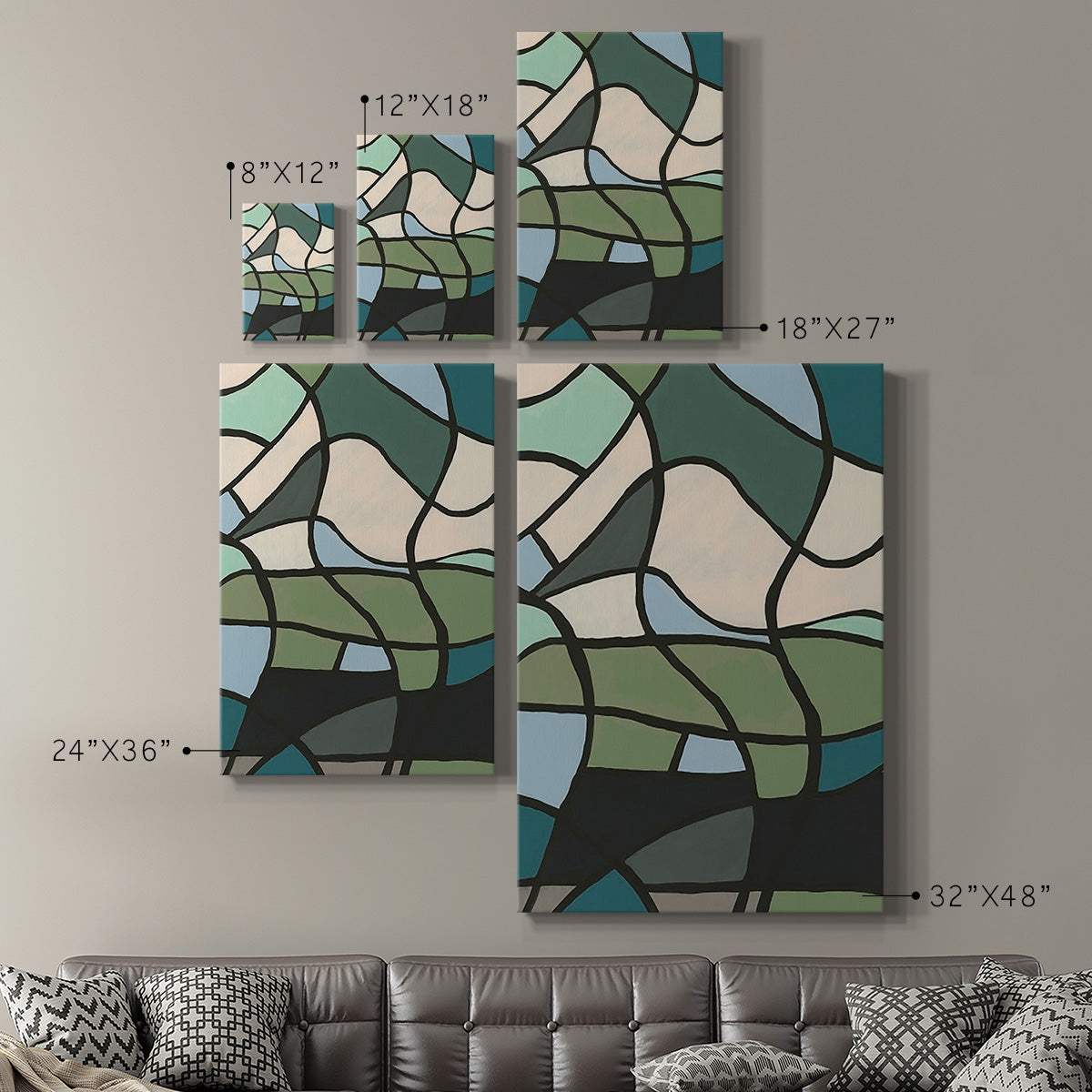 Multicolor Stained Glass II - Canvas Art Print