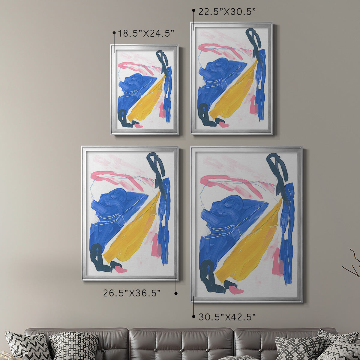 Feedback Loop II - Modern Framed Canvas Print