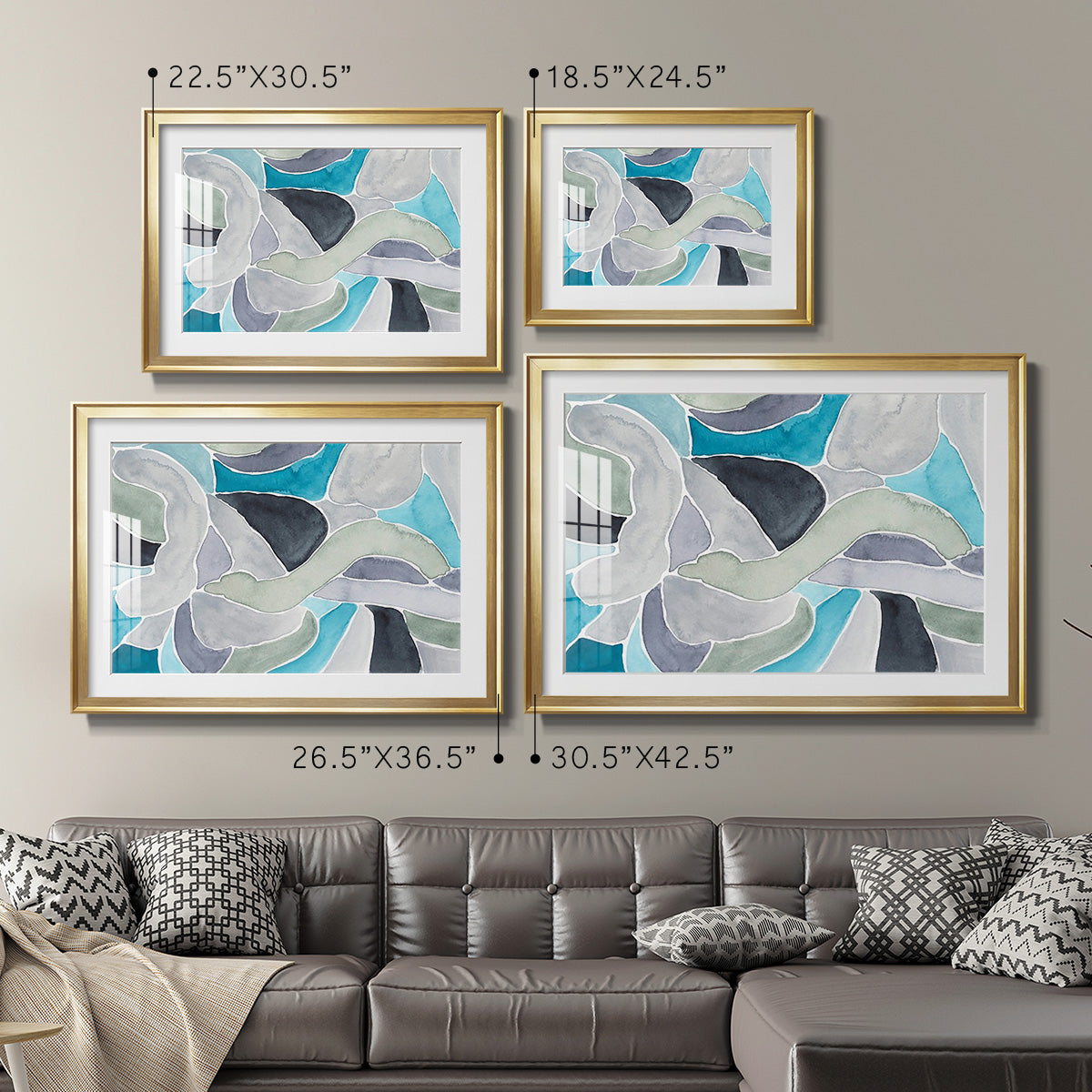 Subtle Billows II - Modern Framed Art Print