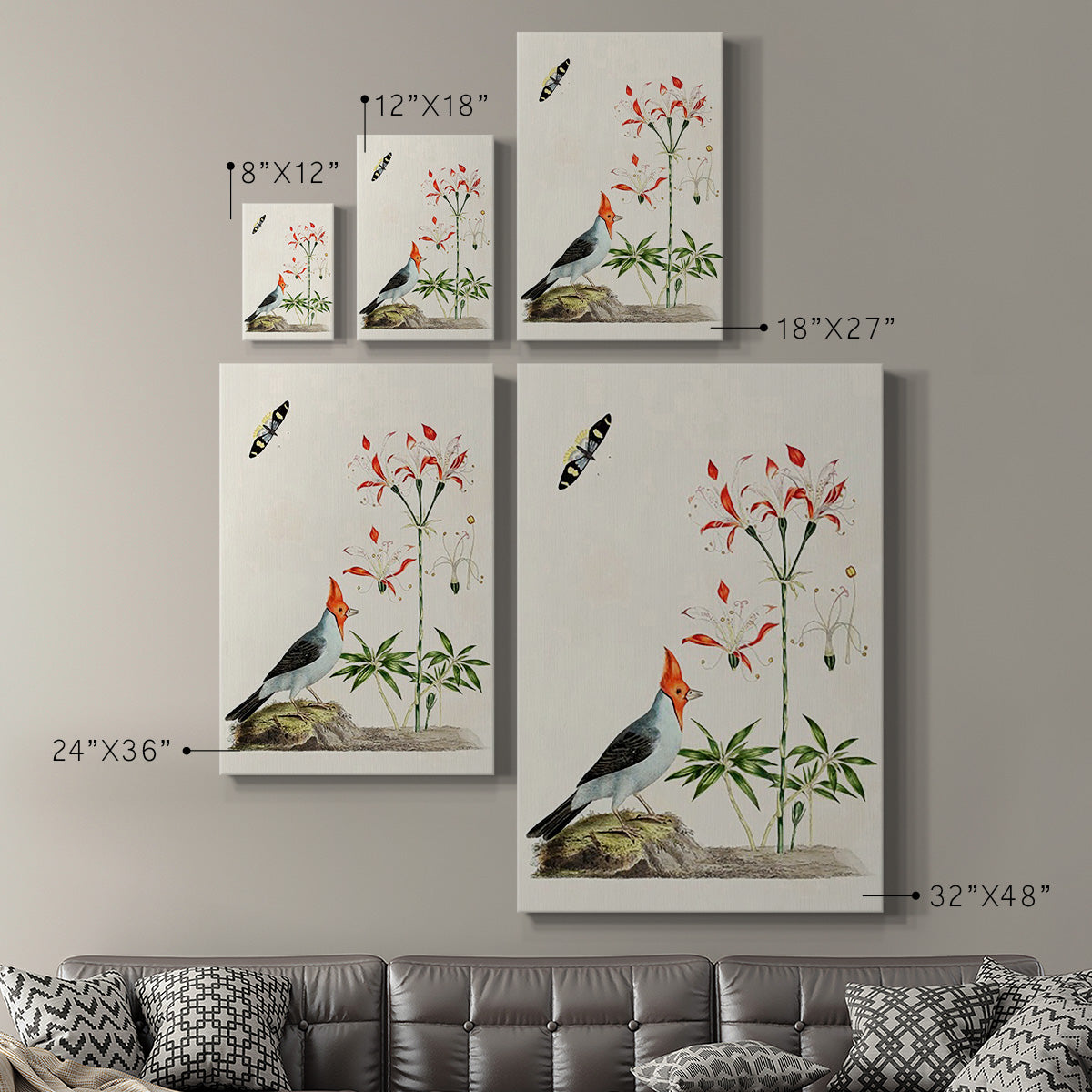 Bird in Habitat I Premium Gallery Wrapped Canvas - Ready to Hang