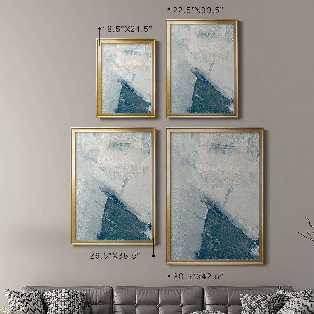 Windblown I - Modern Framed Canvas Print