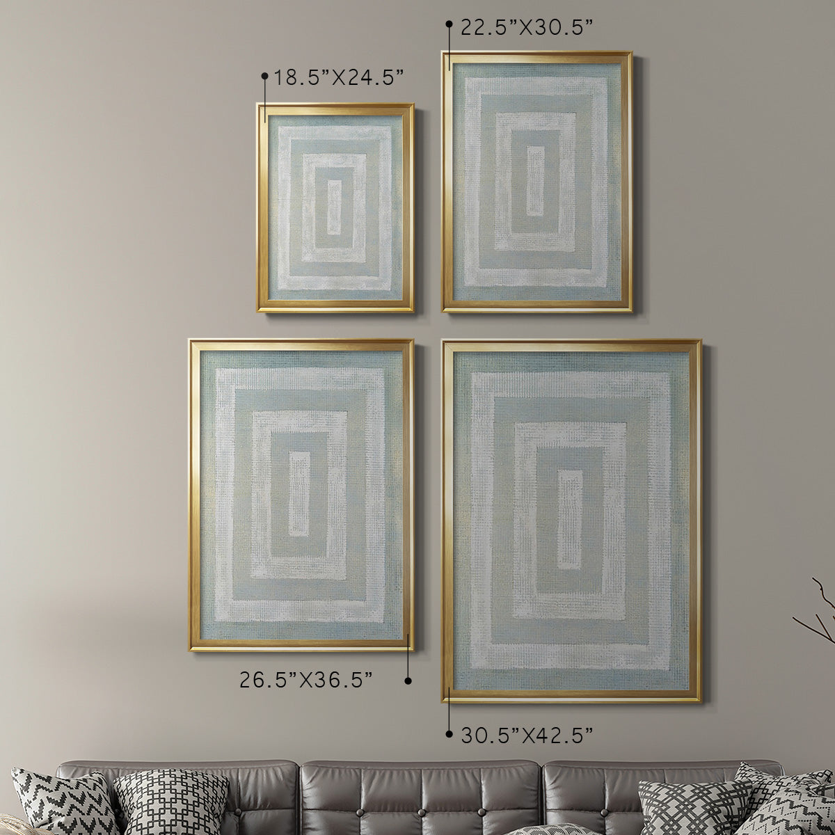 Inner Hall I - Modern Framed Canvas Print