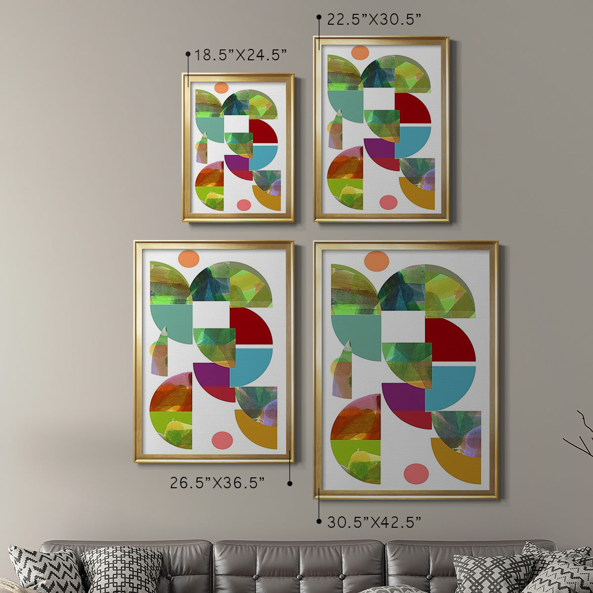 Dorset Shapes I - Modern Framed Canvas Print