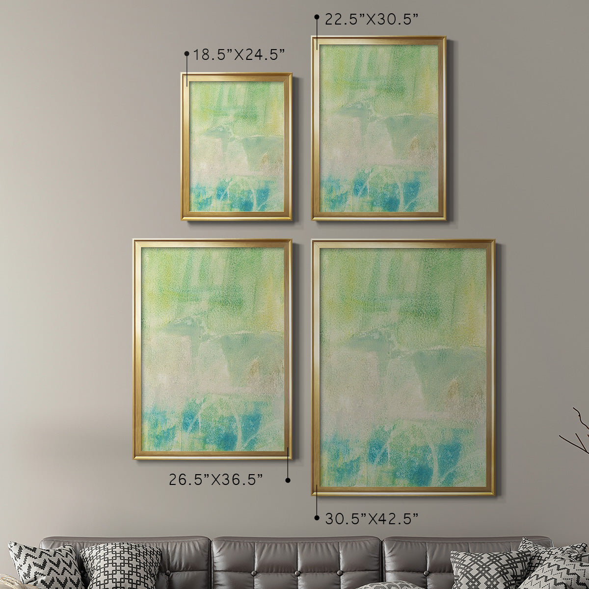 Serus I - Modern Framed Canvas Print
