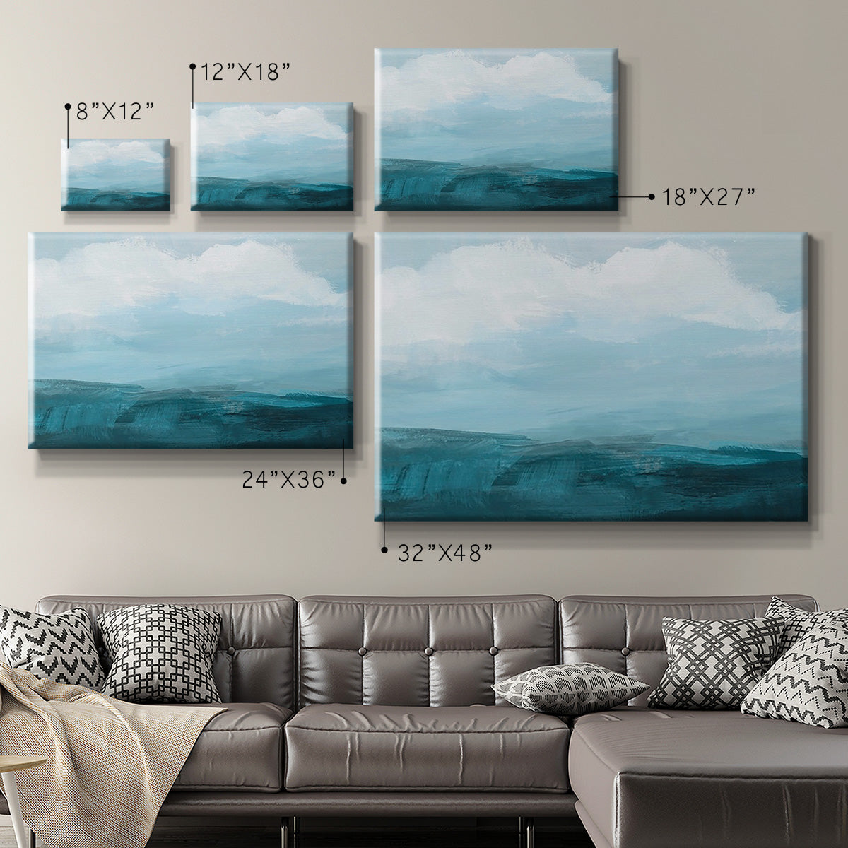 Azure Rising II Premium Gallery Wrapped Canvas - Ready to Hang