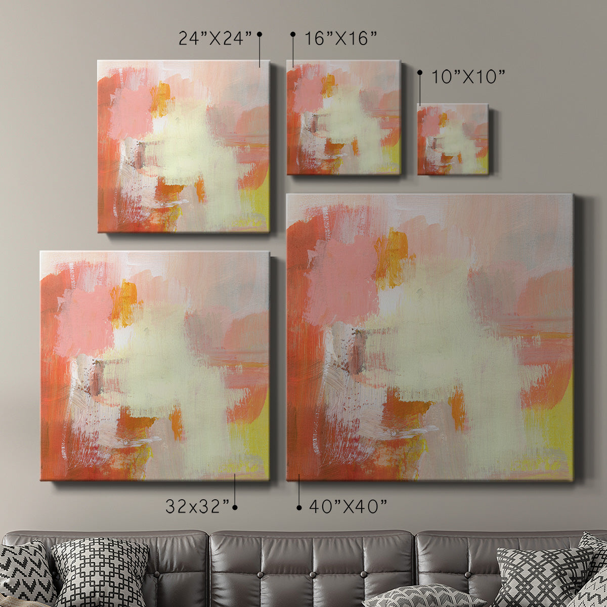 Yellow and Blush III - Canvas Art Print