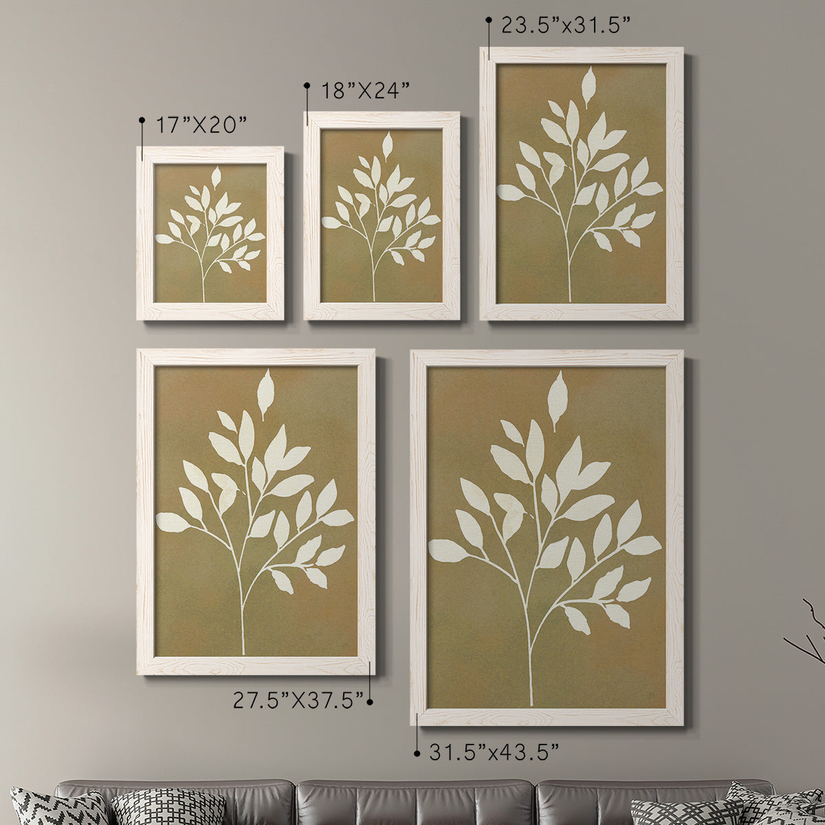 Honey Botanical I   - Premium Framed Canvas 2 Piece Set - Ready to Hang