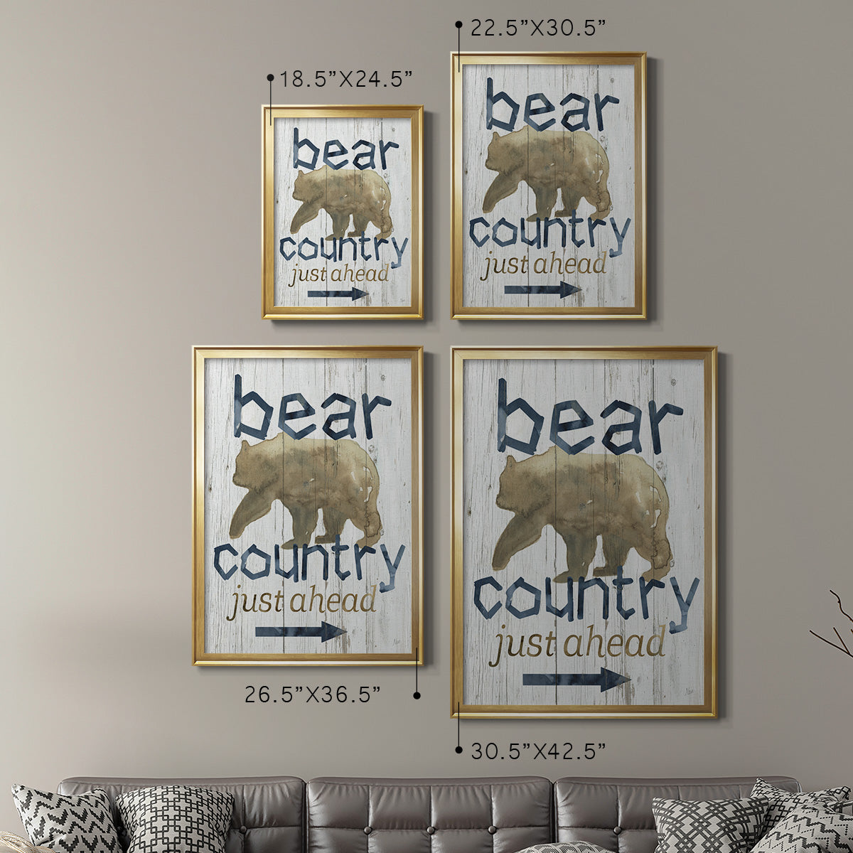 Bear Country - Modern Framed Canvas Print