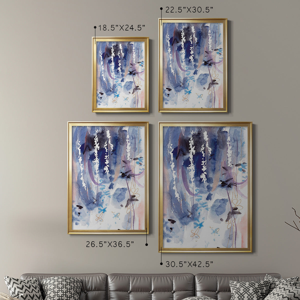 Late Night Breeze II - Modern Framed Canvas Print