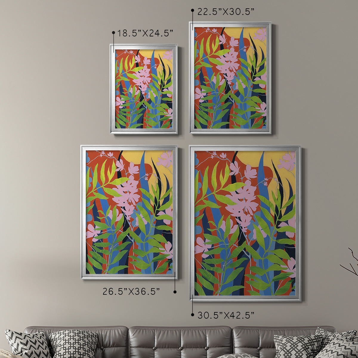 Bold Bright & Wild I - Modern Framed Canvas Print