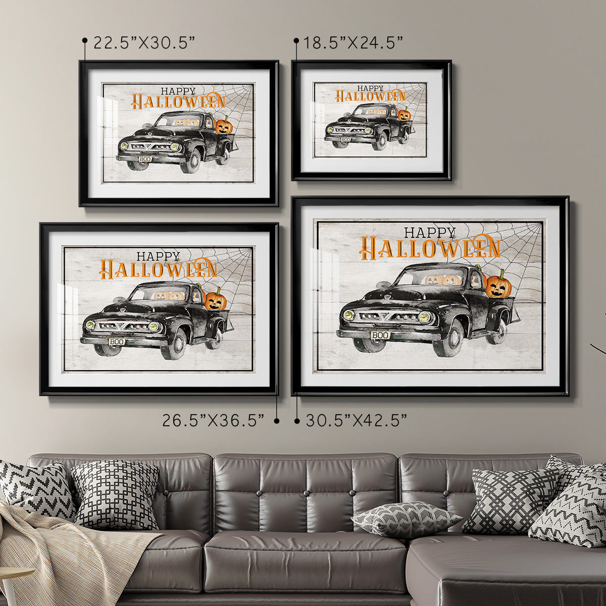 Happy Halloween - Modern Framed Art Print