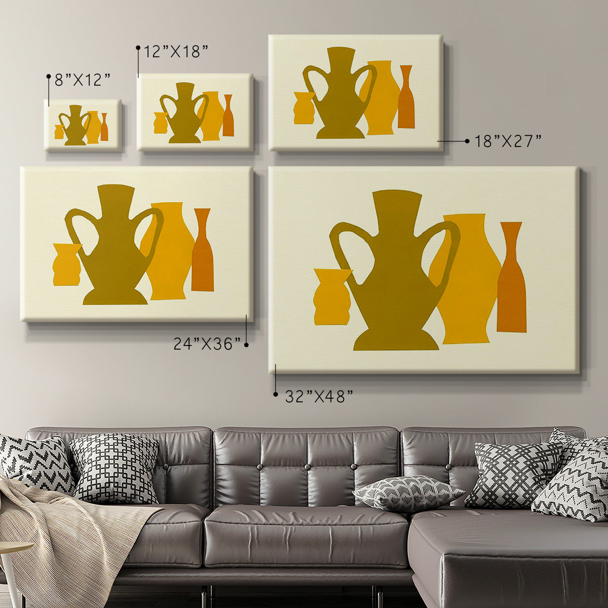 Posing Pottery I - Canvas Art Print