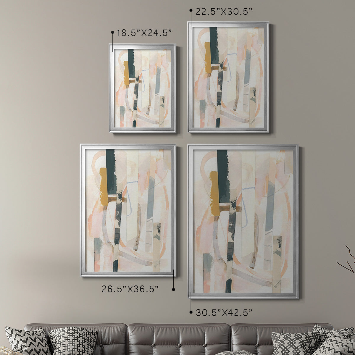 Melon Litmus II - Modern Framed Canvas Print