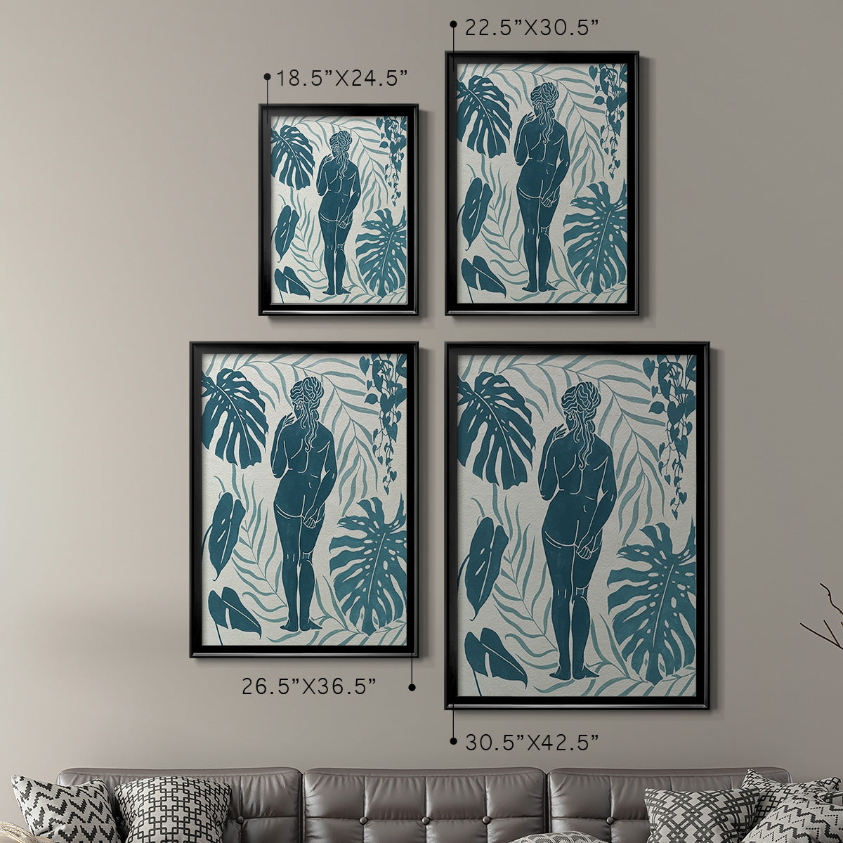 Moon Gazer III - Modern Framed Canvas Print