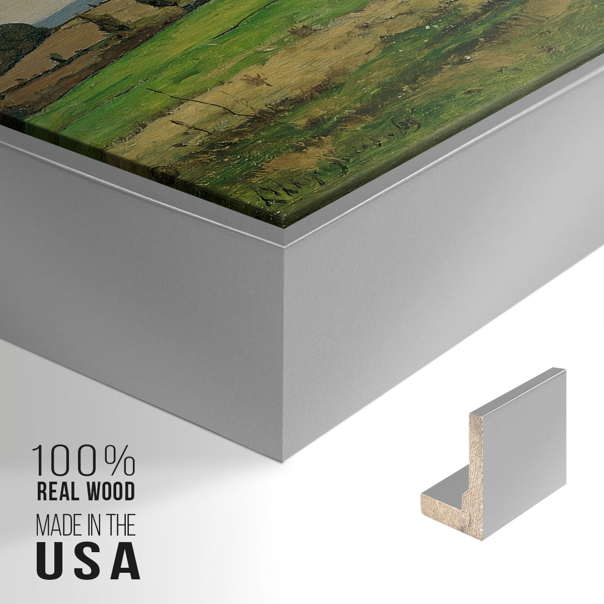The Saulce Estate, 1869 - Floater Framed Canvas Print