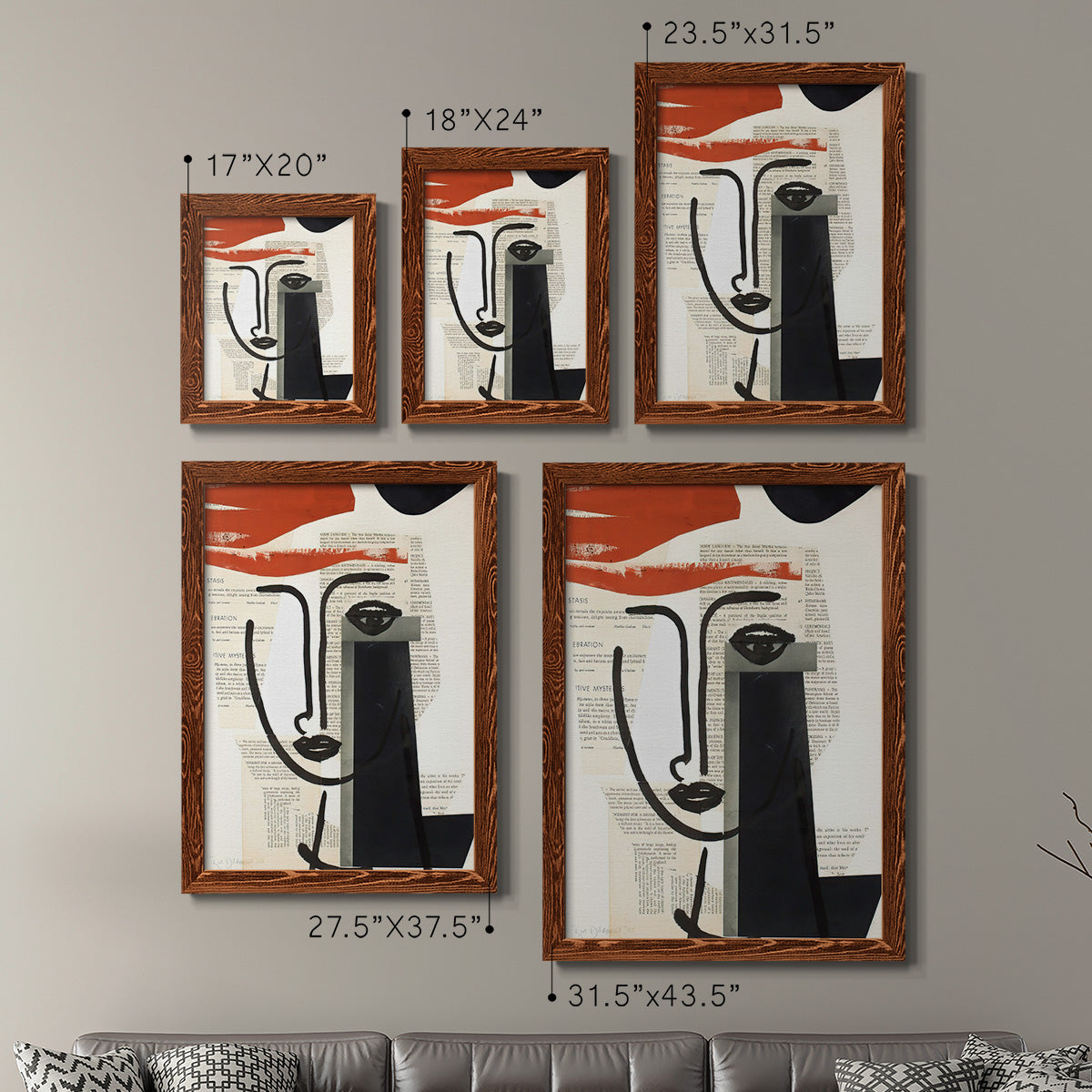 Faces of A Century V - Premium Framed Canvas 2 Piece Set - Ready to Hang