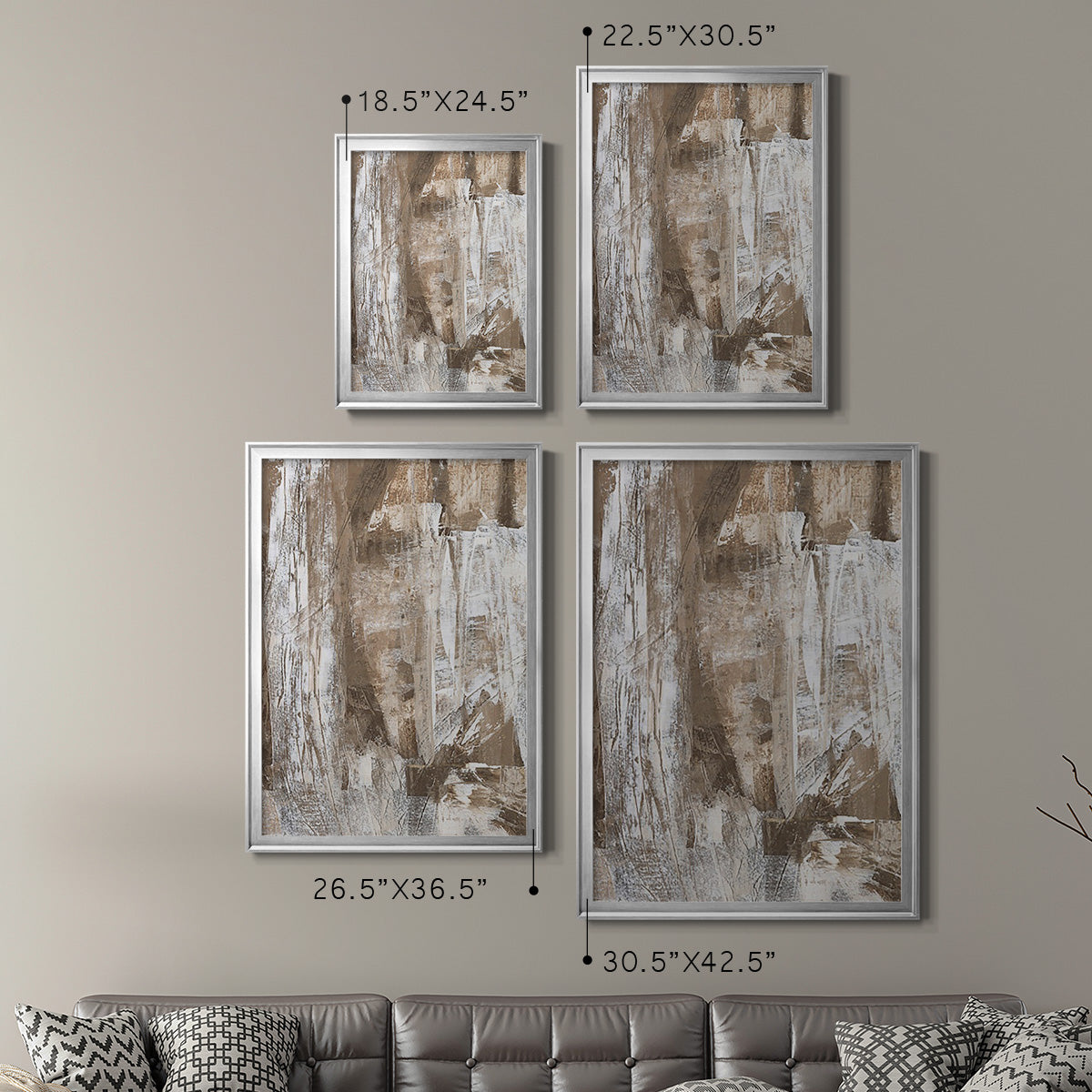 Bronzed I - Modern Framed Canvas Print