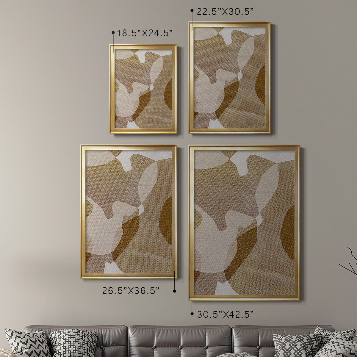 Texture Desert II - Modern Framed Canvas Print