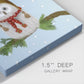 Christmas Fluffy Owl and Antlers - Gallery Wrapped Canvas