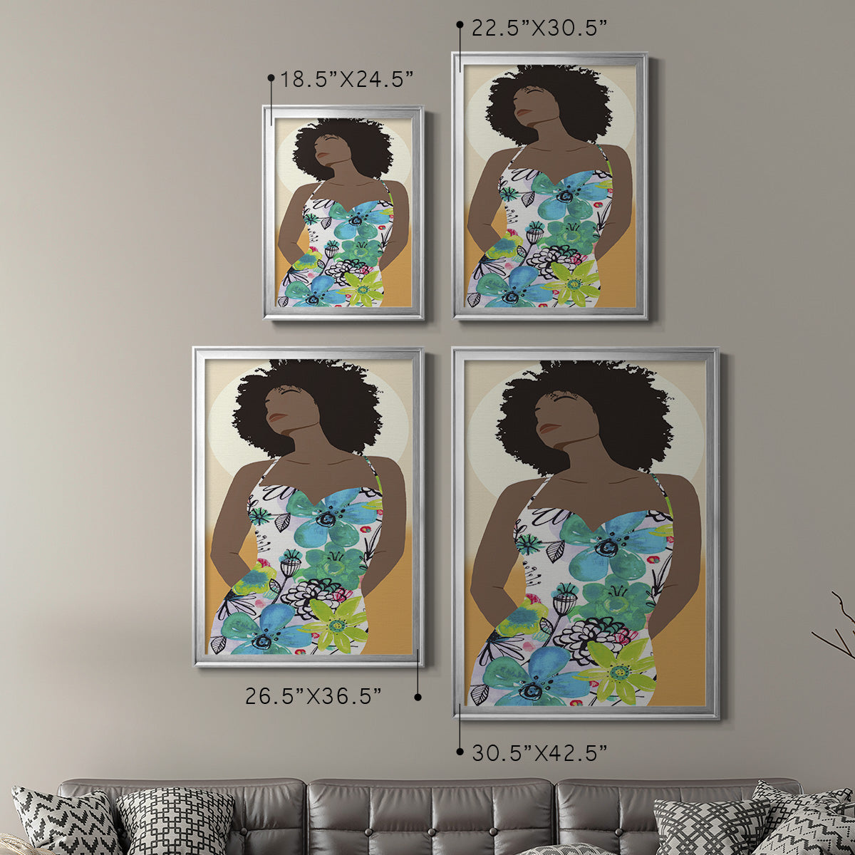 You Go Woman I - Modern Framed Canvas Print