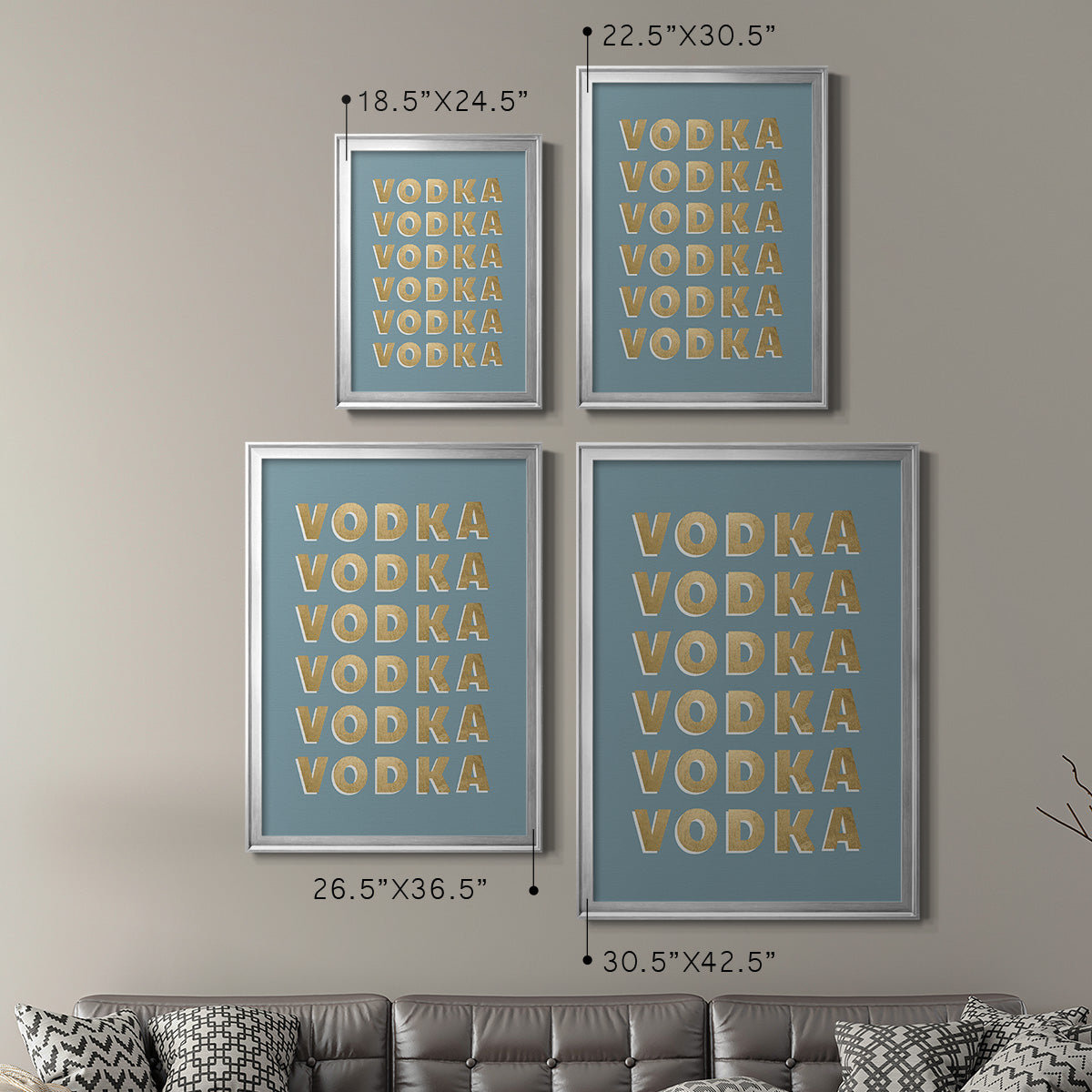 Vodka - Modern Framed Canvas Print