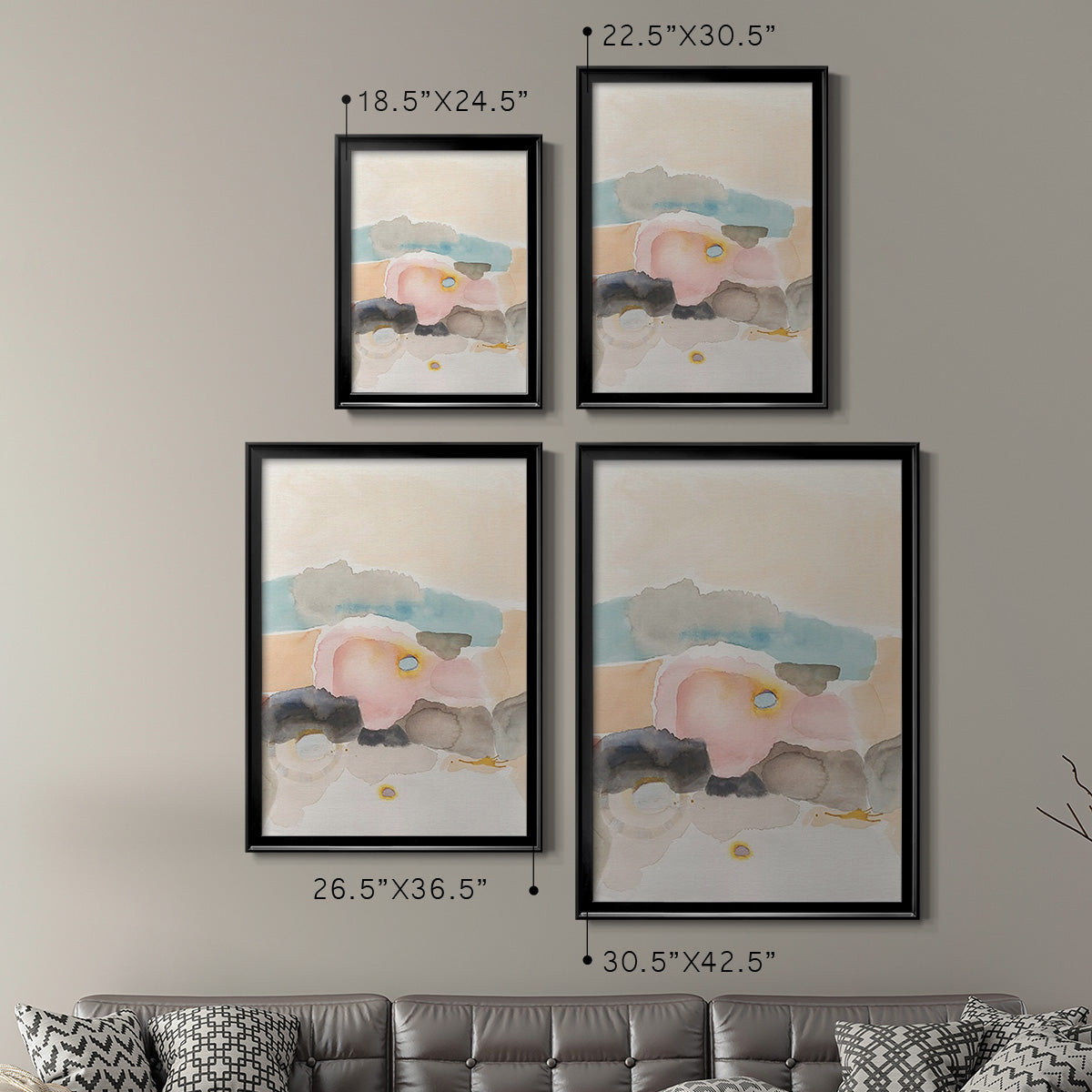 Desert Canyon I - Modern Framed Canvas Print