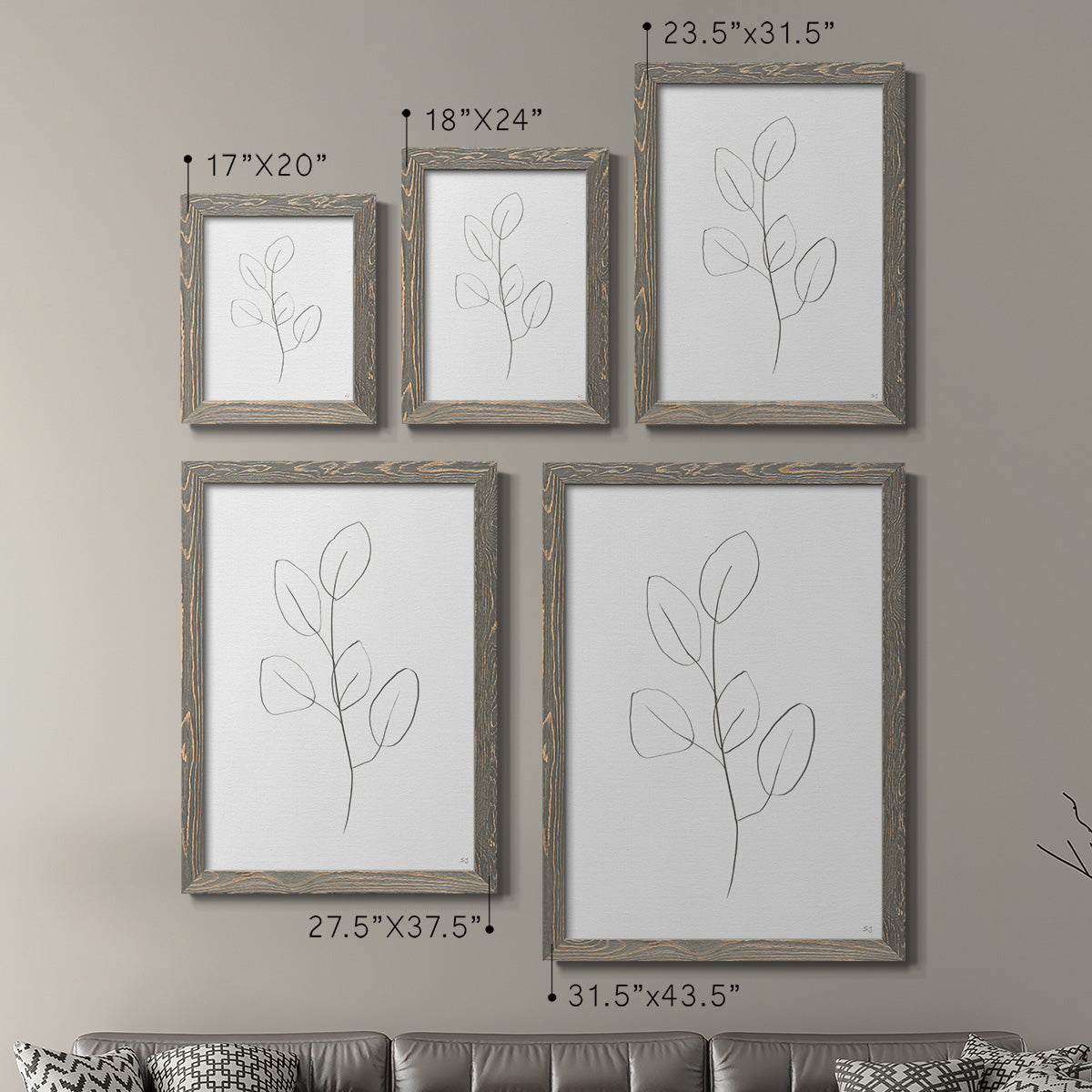 Botanical Gesture III - Premium Framed Canvas 2 Piece Set - Ready to Hang