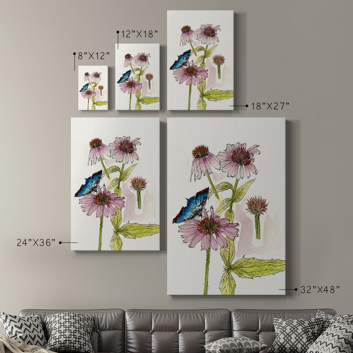 Floral Field Notes II - Canvas Art Print