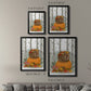 Fox Curled on Pumpkin - Modern Framed Canvas Print