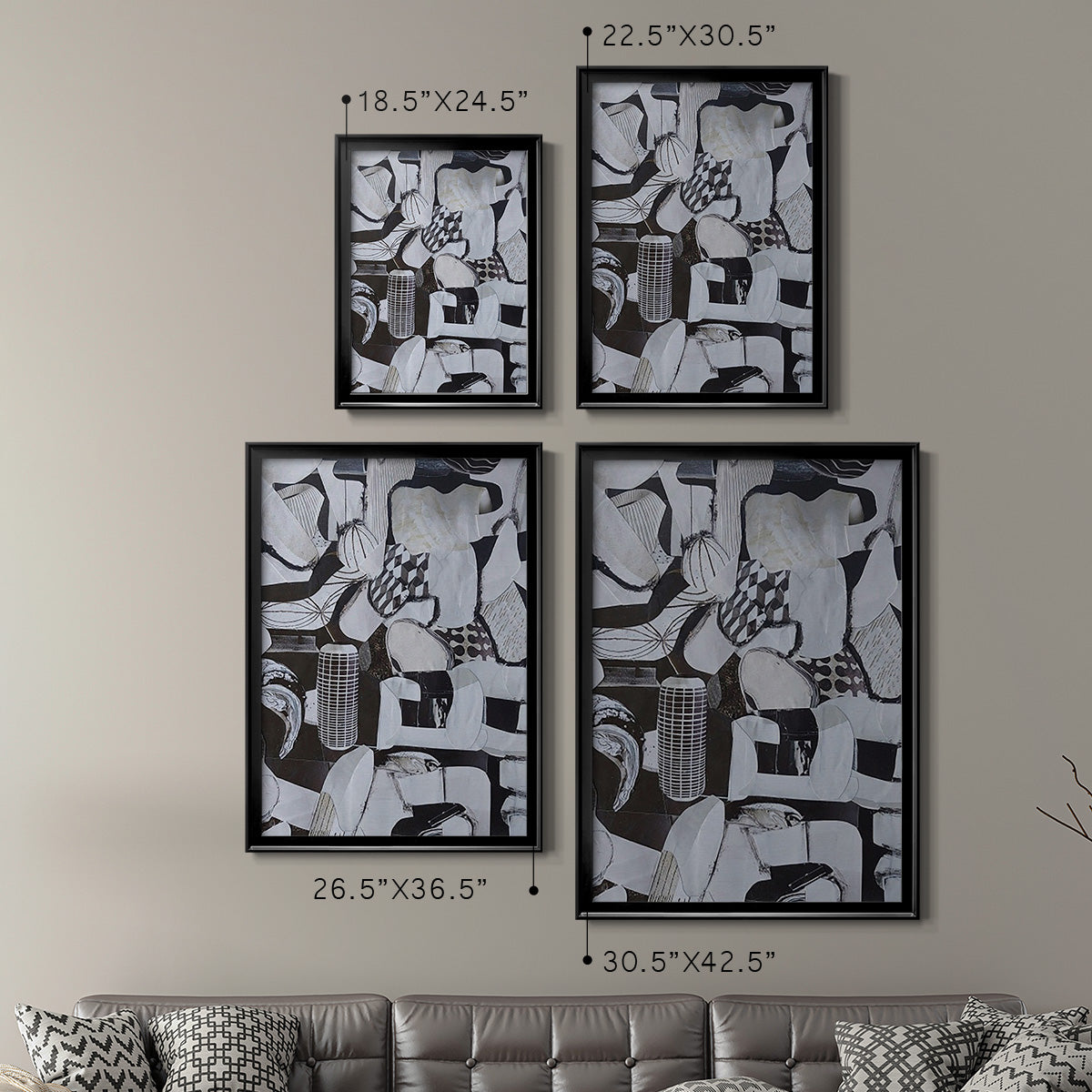 Beverlywood City Forms - Modern Framed Canvas Print