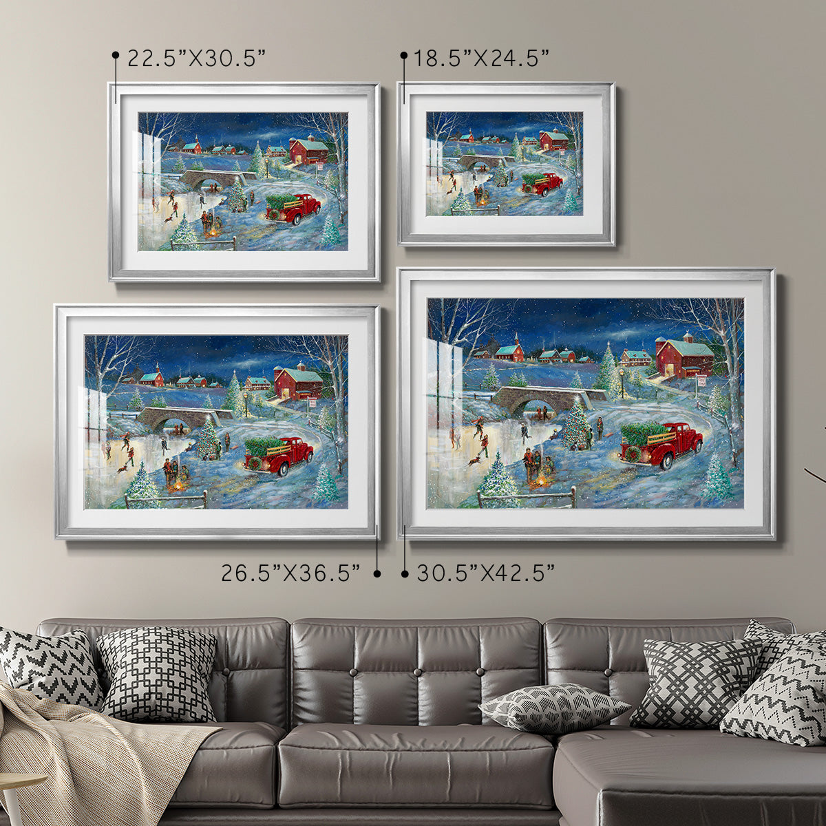 Warm Holiday Memories - Modern Framed Art Print