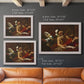 Classical religious painting of Saint Jerome with an angel by Simon Vouet in an ornate weathered white frame shown in multiple size options.