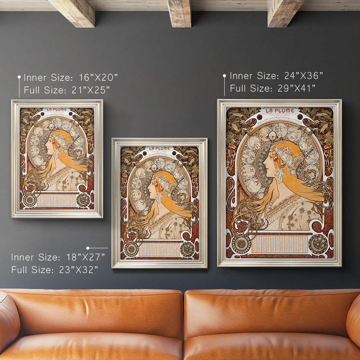 Zodiaque (La Plume) - Ornate Framed Canvas Print