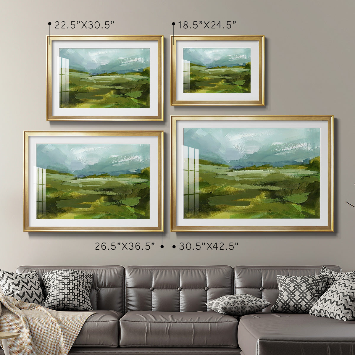 Emerald View II Premium Framed Print - Ready to Hang