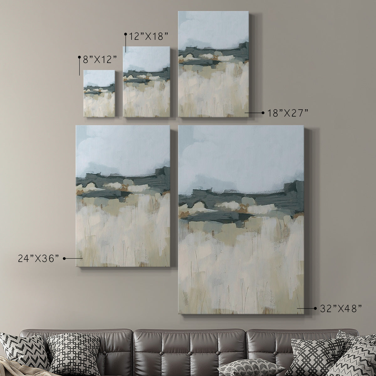 Brushstroke Badlands I - Canvas Art Print