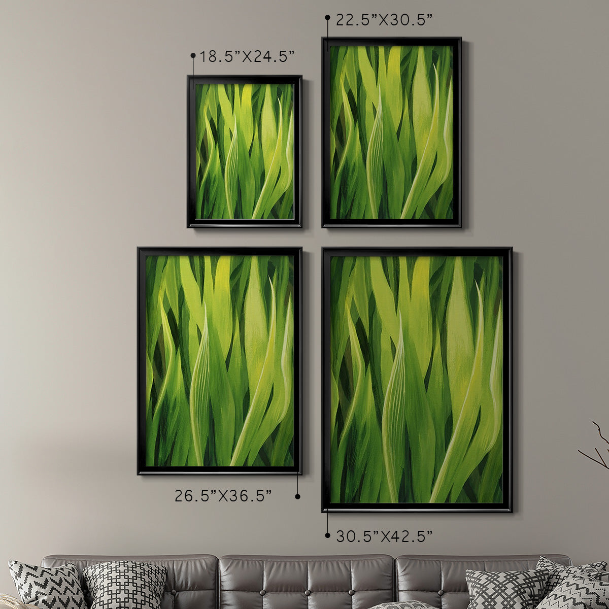 Blades of Grass II - Modern Framed Canvas Print