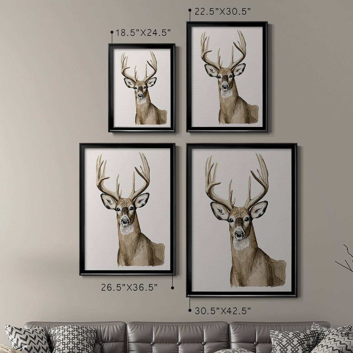 Handsome Whitetail I - Modern Framed Canvas Print