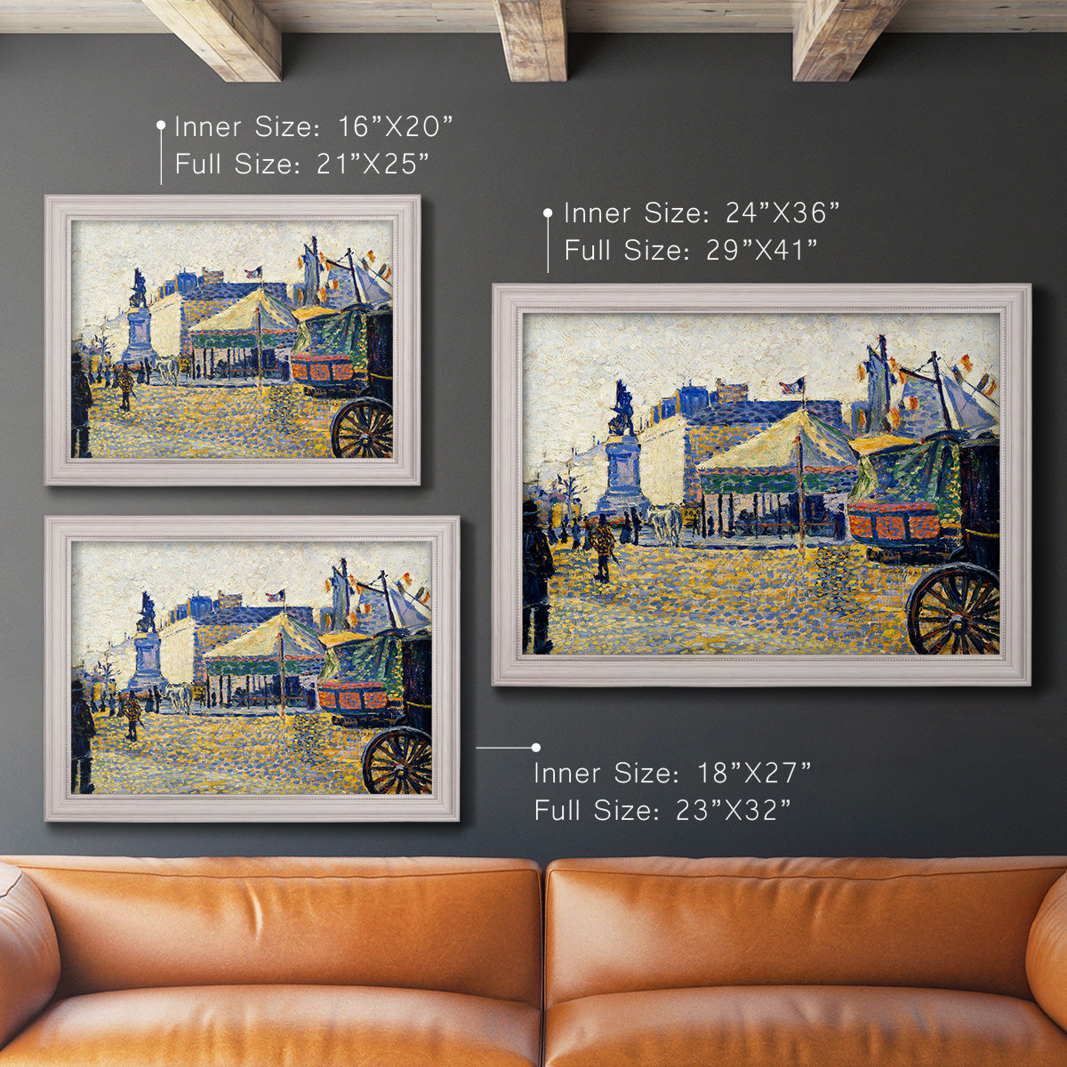 Place de Clichy - Ornate Framed Canvas Print
