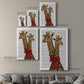 Giraffes and Bow Premium Gallery Wrapped Canvas - Ready to Hang