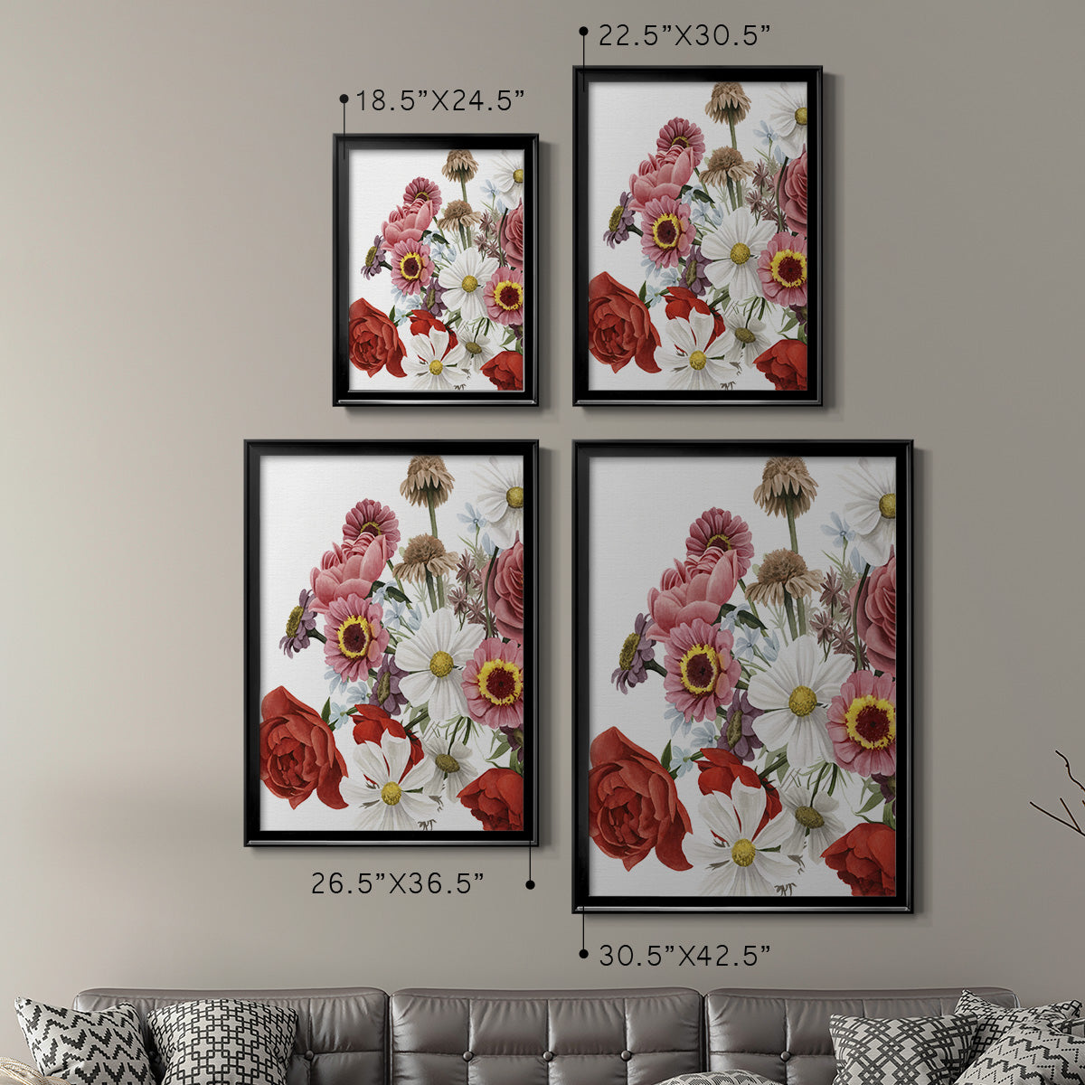 Modern Arrangement II - Modern Framed Canvas Print