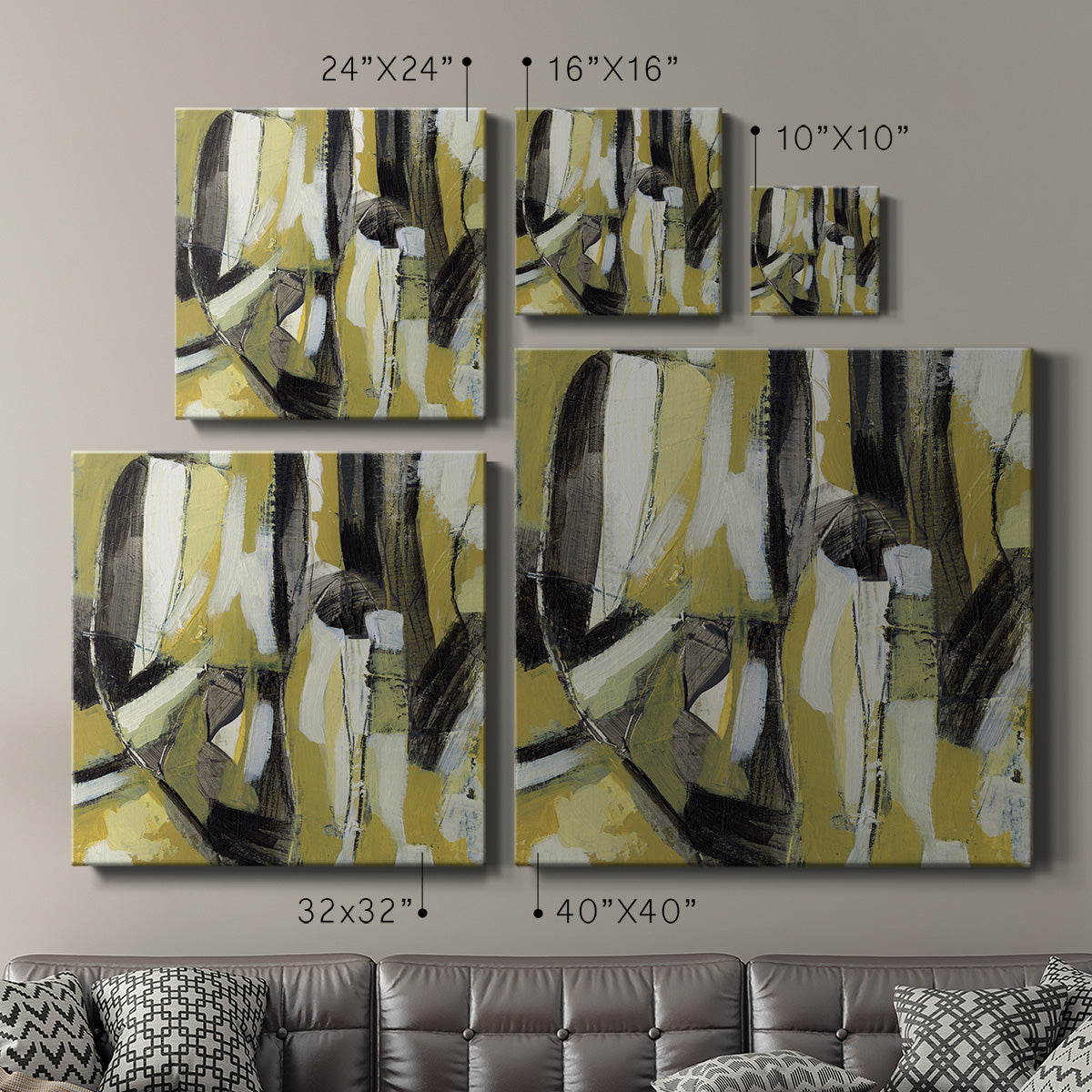 Citron Rhythm III - Canvas Art Print