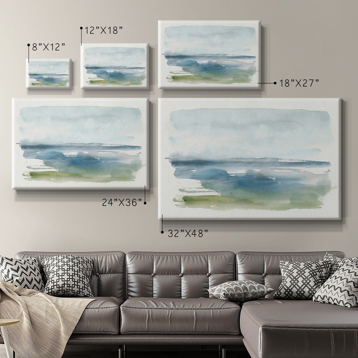 Coastline Splash IV Premium Gallery Wrapped Canvas - Ready to Hang