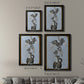 Graphic Flowers in Vase I - Modern Framed Canvas Print