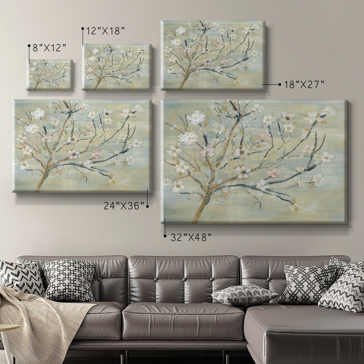 Blossoms & Spring Rain Premium Gallery Wrapped Canvas - Ready to Hang